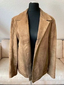 Original STRONG & FISHER England Herren Leder Jacke Sakko Gr L Braun USED Look - Bild 1 von 17