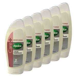 Radox Care + Moisturise Antibacterial Liquid Handwash 250ml 6 Pack Gentle Wash - Picture 1 of 2