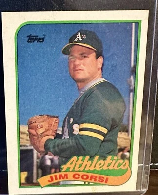 1989  Topps Rare Error Card It’s # 285 John Candelaria, It Shows Jim Corsi A’s - Image 1 of 2