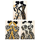 Women Together Matisse Style Abstract Paintings Figures Poster 3 Pack 12X16"