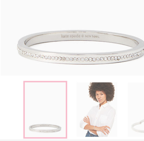 Bracciale Kate Spade Ring It Up Cerniera Argento Nuovo con etichette