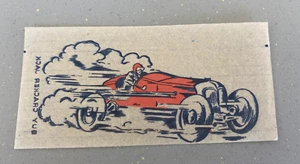 RARE CRACKER JACK PRIZE-IRON ON TISSUE PAPER TRANSFER RACING CAR-EXCELLENT - Picture 1 of 5