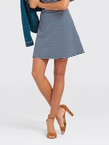 Draper James Sailor Stripe Ponte Skirt, Nassau Navy, Size XS, Neu mit Etikett - Bild 1 von 3