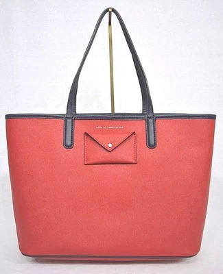 Новый с Ярлыками! Сумка с короткими ручками Marc Jacobs M0005327 Metropolitote цветная блокировка 48 дюймов розовая красная - Изображение 1 из 4