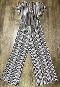 Monki Jumpsuit Culotte Playsuit Gr. S schwarz-weiß gestreift weites Bein sehr guter Zustand M1 - Bild 1 von 8