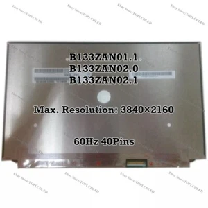 B133ZAN01.1 compatible con B133ZAN02.0 B133ZAN02.1 UHD Pantalla LCD Portátil 60Hz IPS 40 Pines - Imagen 1 de 1