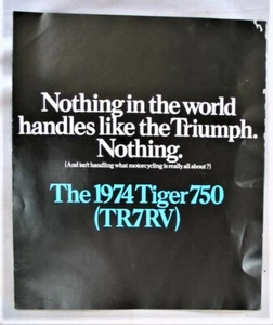 Vintage Triumph Advertising Brochure - The 1974 Tiger 750 - Picture 1 of 5