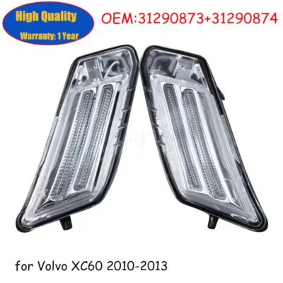 1Pair Left+Right LED Front Bumper Parking Signal Lights For Volvo XC60 2010-2013 Foto 1 de 4
