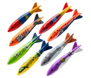8 Pack Pool Toys, Shark Underwater Diving Toys, Colorful Swimming Toy for Kids - Picture 1 of 7