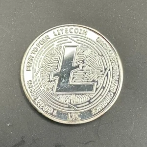 1 GRAMM .999 Silber Runde Litecoin Krypto Design - Bild 1 von 3