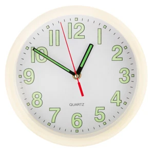 FLUORESCENT CLOCK GLOW IN DER DUNKLEN WAND WEISS - Bild 1 von 12