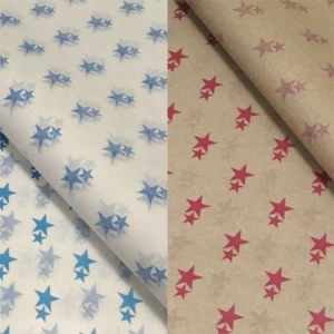 Star Tissue Paper 500mm x 750mm 20gsm MG Choose Red Or Blue Stars - Picture 1 of 5