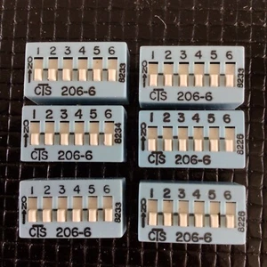 6X CTS 206-6 Dip Switch 6 SPST Switches 100ma 50V DC - Picture 1 of 2