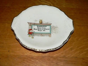 Antique Steger, IL Grocery Advertising Harker Pottery Plate w/Campbell Kid - Picture 1 of 3