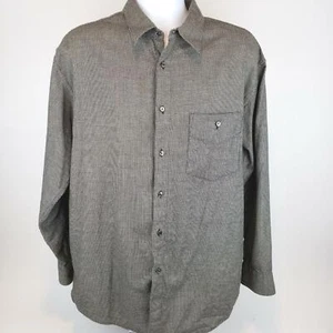 Domani Uomo Casual Dress Shirt Button Front Long Sleeve 100% Cotton Size XL - Picture 1 of 5