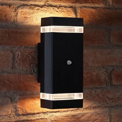 Auraglow Dusk Till Dawn Sensor Double Up & Down Outdoor Wall Security Light - Image 1 of 4