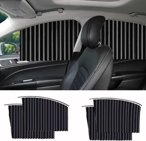 4 Pack Slidable Car Side Window Sun Shades Privacy Magnetic Curtains for Baby Sl - Picture 1 of 6