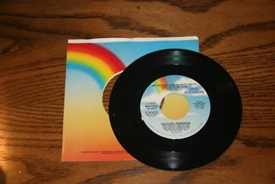 WAYLON JENNINGS VINYL 45 MY ROUGH AND ROWDY DAYS B/W A LOVE SONG NEW UNPLAYED - Image 1 of 2