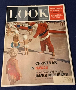 LOOK Magazine Dec 20 1960 Santa COKE & 7Up Ads Michener Hawaii KENNEDY Salinger - Picture 1 of 24