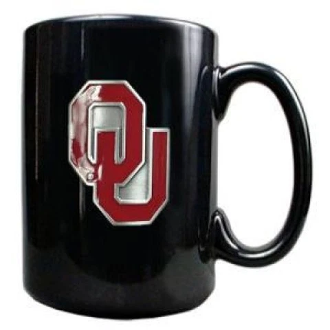 Oklahoma Sooners 15oz Black Ceramic Mug Cover