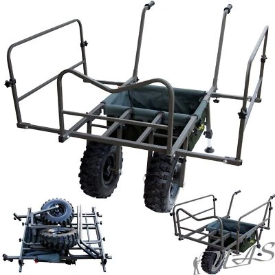 Delta Fishing Trolley Goliath Double Wheel Carp Barrow XL Angelkarre Tasche Sha - Bild 1 von 4