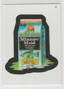 2005 Topps Wacky Packages Trading Card Sticker Minnow Maid Fish Juice #51 - Picture 1 of 2