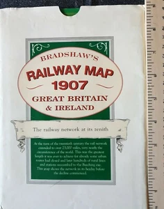 Bradshaw's Railway Map 1907 Great Britain And Ireland. Reproduction. - Picture 1 of 8