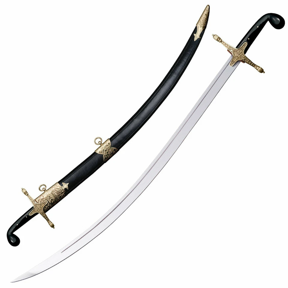 Cold Steel Shamshir Fixed Sword 30.5" 1055 Steel Blade Black Horn Handle - 88STS - Image 1 of 1