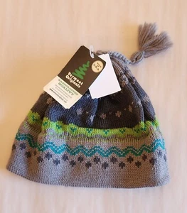 Vermont Originals 100% Wool Round Top Beanie Hat with Tassel. NEW w tags. Grey - Picture 1 of 14