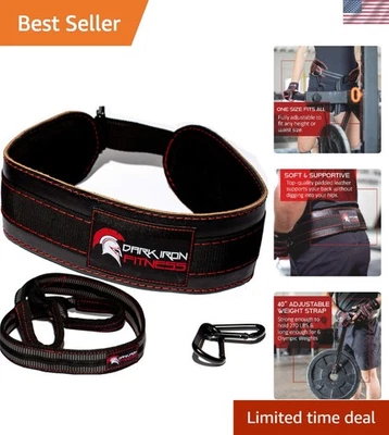 Cinturón de levantamiento de pesas de cuero de alta resistencia con correa de 40"" - para sentadillas y pull-ups Foto 1 de 4