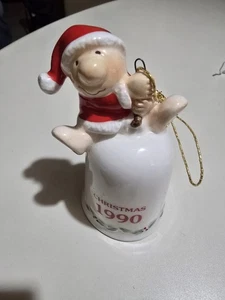 ADORNO CAMPANA NAVIDAD PORCELANA ZIGGY VINTAGE - Imagen 1 de 1