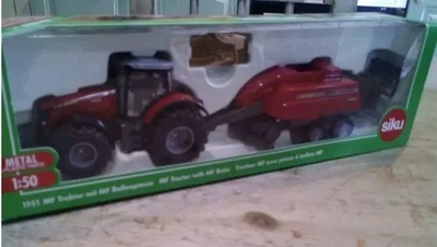 🚜 Siku Farmer 1:50 Massey Ferguson 8690 Tractor Art. 1951 | Trattore con Pressa - Immagine 1 di 4