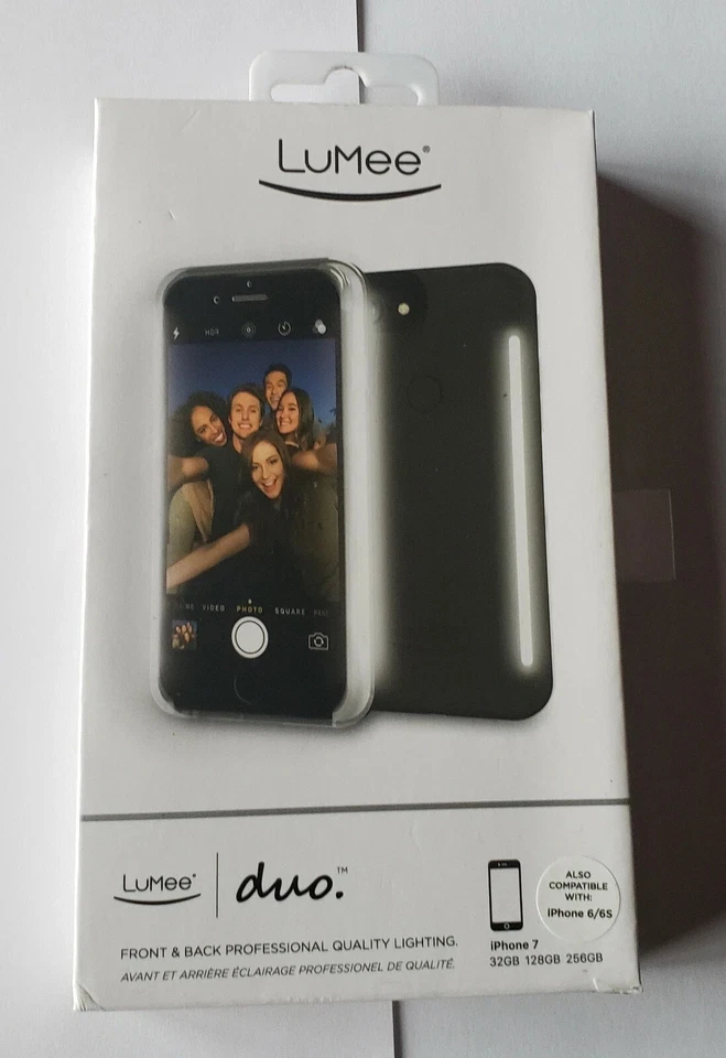 Funda LuMee Duo Iluminación LED para iPhone 6/6S/7 Negra Nueva Foto 1 de 1