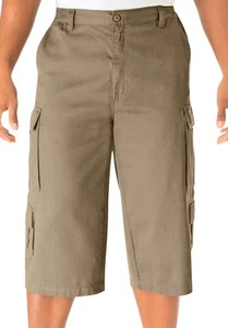 KingSize Men's Big & Tall 17" Side Elastic Cargo Shorts - Picture 1 of 16