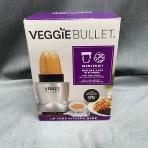 Veggie Bullet Blender Kit New In Box 4 Piece Set 1 Blade 1 Cup I Lid Recipe Book - Picture 1 of 24