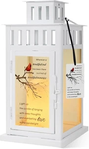 CVHOMEDECO. Memorial Lantern Bereavement Gifts Sympathy Gifts Beautiful Memories - Foto 1 di 7