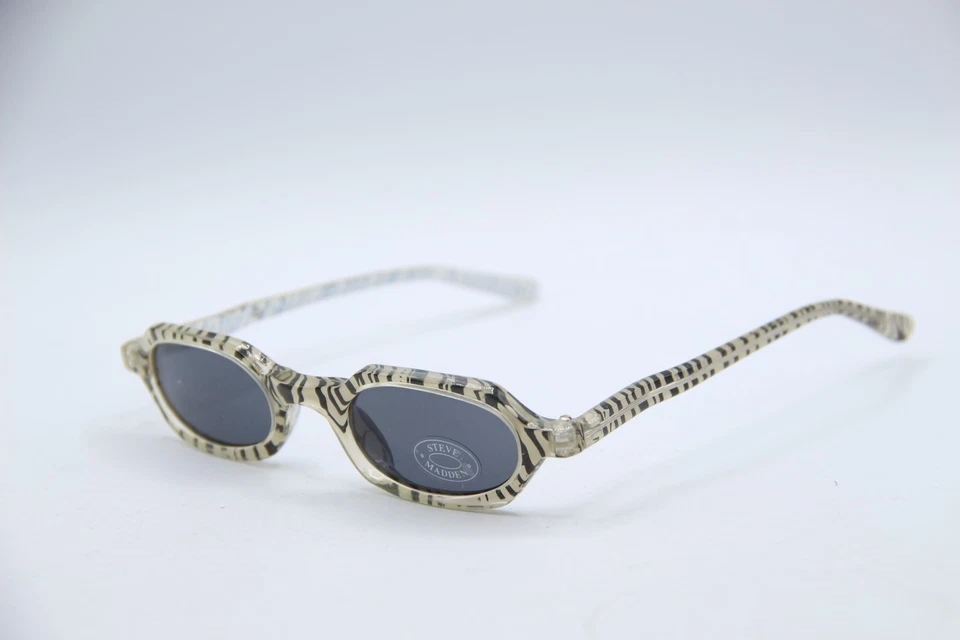NUEVO STEVE MADDDEN S655 WT CEBRA BLANCO NEGRO MONTURAS AUTÉNTICAS GAFAS DE SOL 44-24 Foto 1 de 4