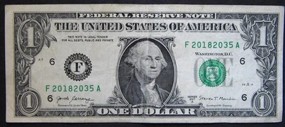 2017A $1 (ONE DOLLAR) - NOTE - SERIAL NUMBER - BACK TO BACK YEARS, "2018-2035" - Image 1 of 2