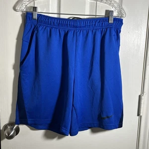 Nike Dri Fit Shorts Mens Medium Elastic Waist Athletic Blue Pockets Stretch - Picture 1 of 6