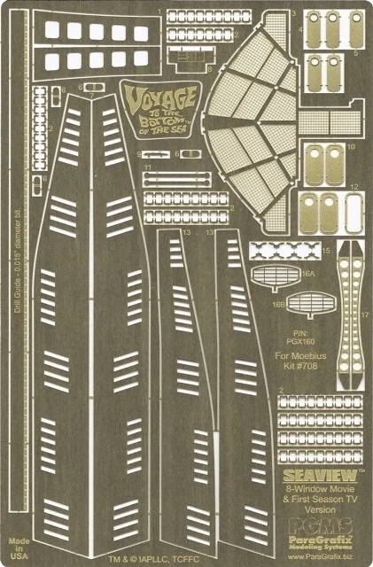 Voyage to the Bottom of the Sea Seaview Photoetch Set for Moebius MOE708 PGX160 - Image 1 of 1