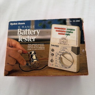 Radio Shack 9 Range Battery Tester 22-090 Vintage in Box--Tested and Working. - Image 1 of 4