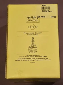 Lenox Disney Pinocchio Stamp Treasure Box Trinket Ring Box Jiminy Cricket - Picture 1 of 7