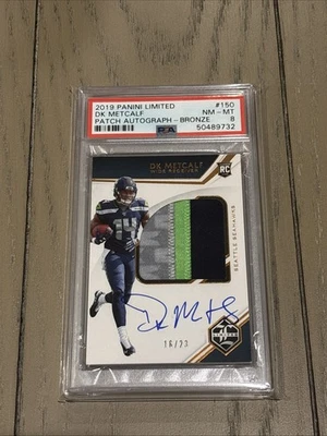 2019 Panini Limited DK Metcalf PSA 8 16/23 RC RPA Bronze🔥#150 3 Color Patch - Image 1 of 2