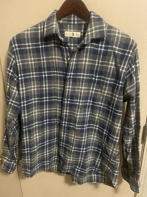 Duck Head Shirt Adult Large Blue Gray Plaid Flannel Pocket Button LS.         C3 - Изображение 1 из 4
