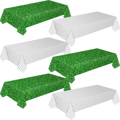 6 Pcs Golf Plastic Tablecloth 54 x 108 Inch Golf Party Disposable Table Cover... - Image 1 of 4