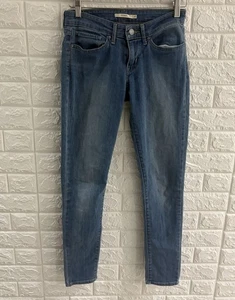 Pantalones de mezclilla ajustados para mujer Levi's talla 27 711 lavado ligero tiro bajo - Imagen 1 de 14