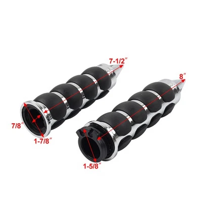 1'' Handlebar Hand Grips W/ Throttle For Harley Sportster XL1200 883 Chrome - Image 1 of 4