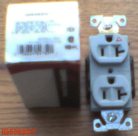 NUEVO RECEPTÁCULO DÚPLEX COOPER IG5362GY 20 A 125 V 5-20R Foto 1 de 1