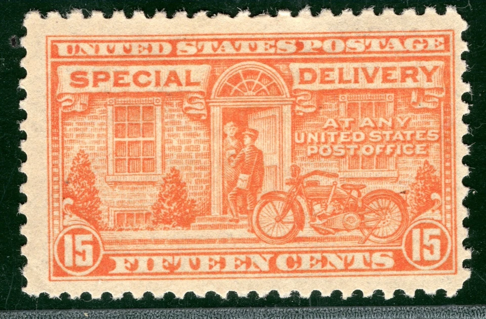 USA SPECIAL DELIVERY Stamp #E12 15c Orange (1925) Mint MM Cat $40 BLACK315 - Image 1 of 4