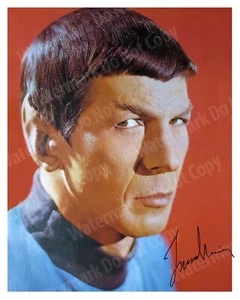 Foto reimpresión autógrafa de Leonard Nimoy Star Trek 8x10 rara coleccionable - Imagen 1 de 8